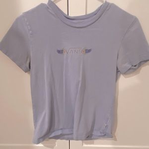 Vans XS, periwinkle tee